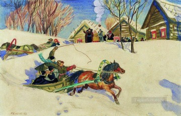除夜の鐘 1920 1 ボリス・ミハイロヴィチ・クストーディエフ Oil Paintings